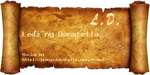 Leány Donatella névjegykártya